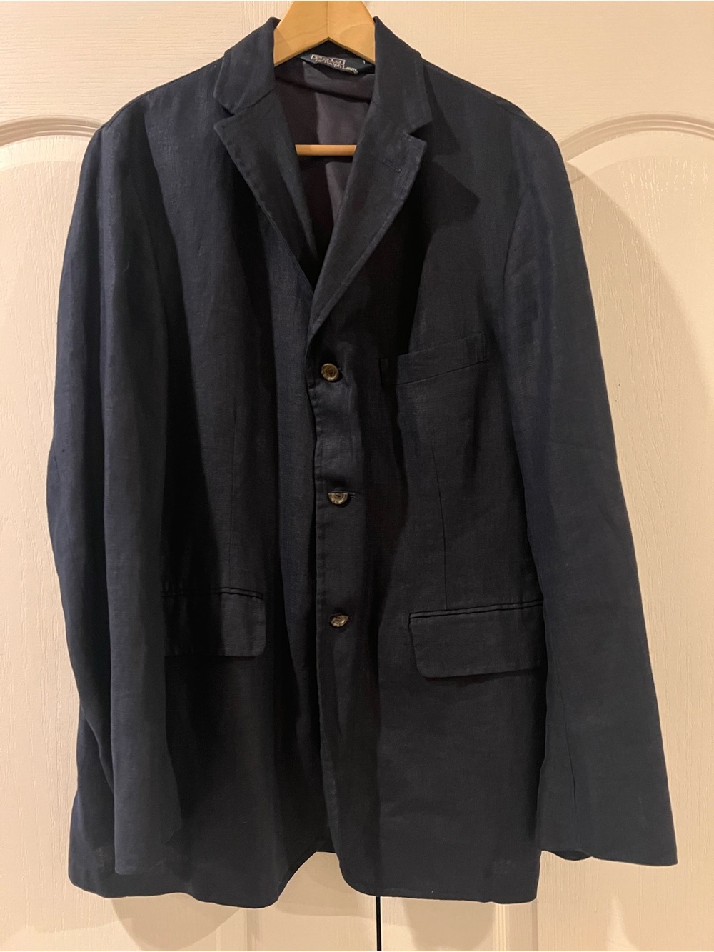 Polo by Ralph Lauren Men's Navy Linen Blazer Jacket